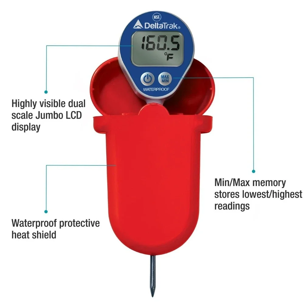 Waterproof Dishwasher Thermometer Kit - Auto-Cal, Accurate Temperature Gauge